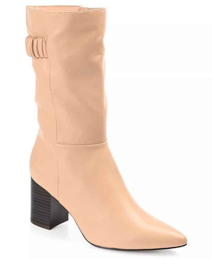 Женские ботинки Wilo Block Heel Journee Collection, коричневый/бежевый