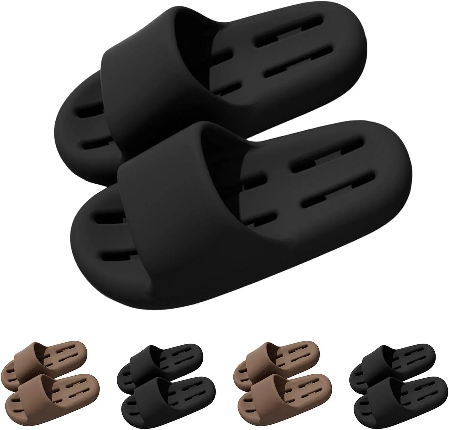 Сандалии для душа быстросохнущие, нескользящие, Black SHOPESSA