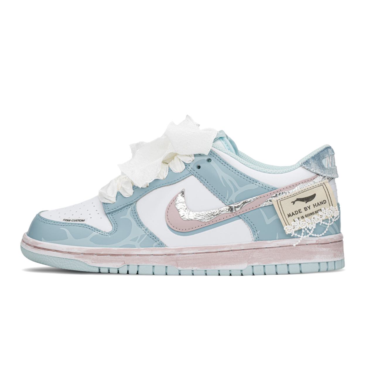 

Кроссовки Nike Dunk Skateboard Shoes Women's Low-Top Blue With White Lettering, Синий, Кроссовки Nike Dunk Skateboard Shoes Women's Low-Top Blue With White Lettering