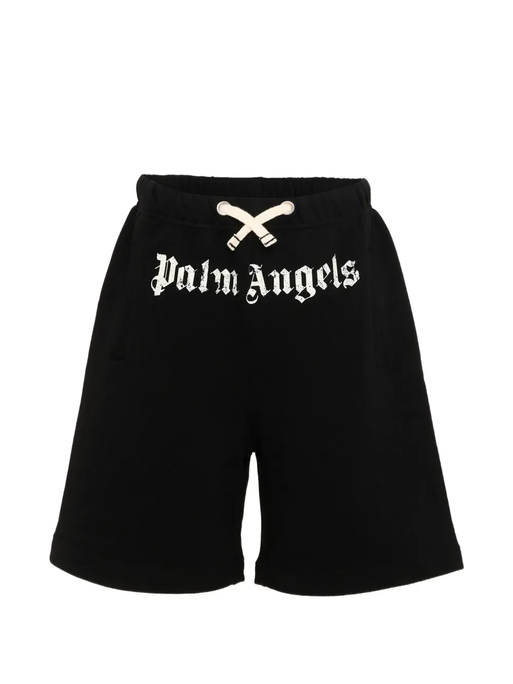 Шорты с логотипом и шнурком Palm Angels Kids, черный