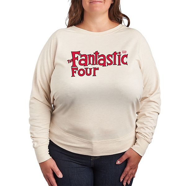 

Футболка с длинным рукавом The Fantastic Four Classic Logo French Terry Plus Size Marvel