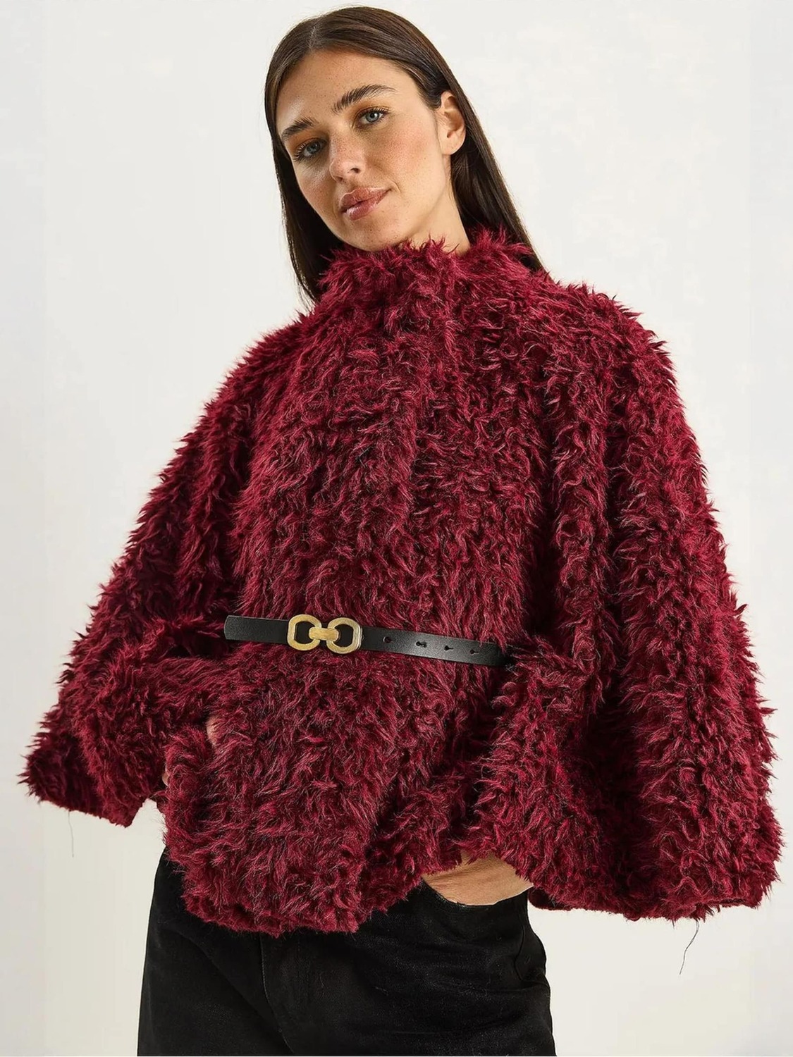 

Bianco Lucci Куртка для межсезонья в цвете бургунди