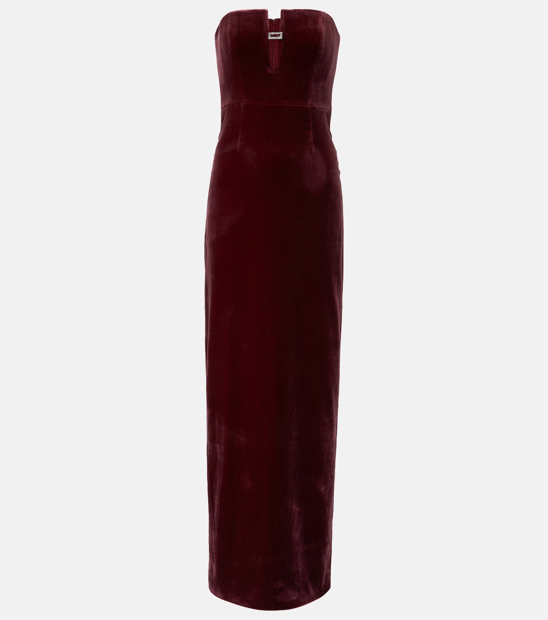 

Платье-бюстье из бархата с декоративными элементами Roland Mouret, Maroon