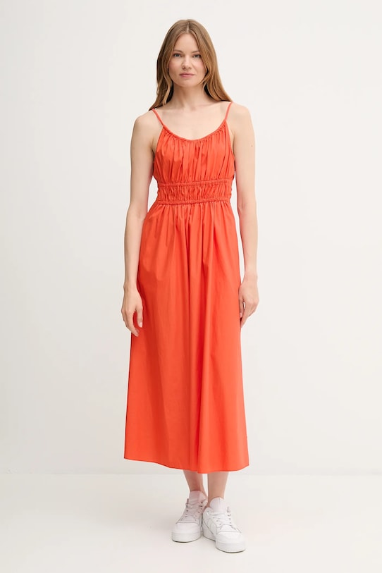 

Хлопковое платье Tommy Hilfiger, оранжевый