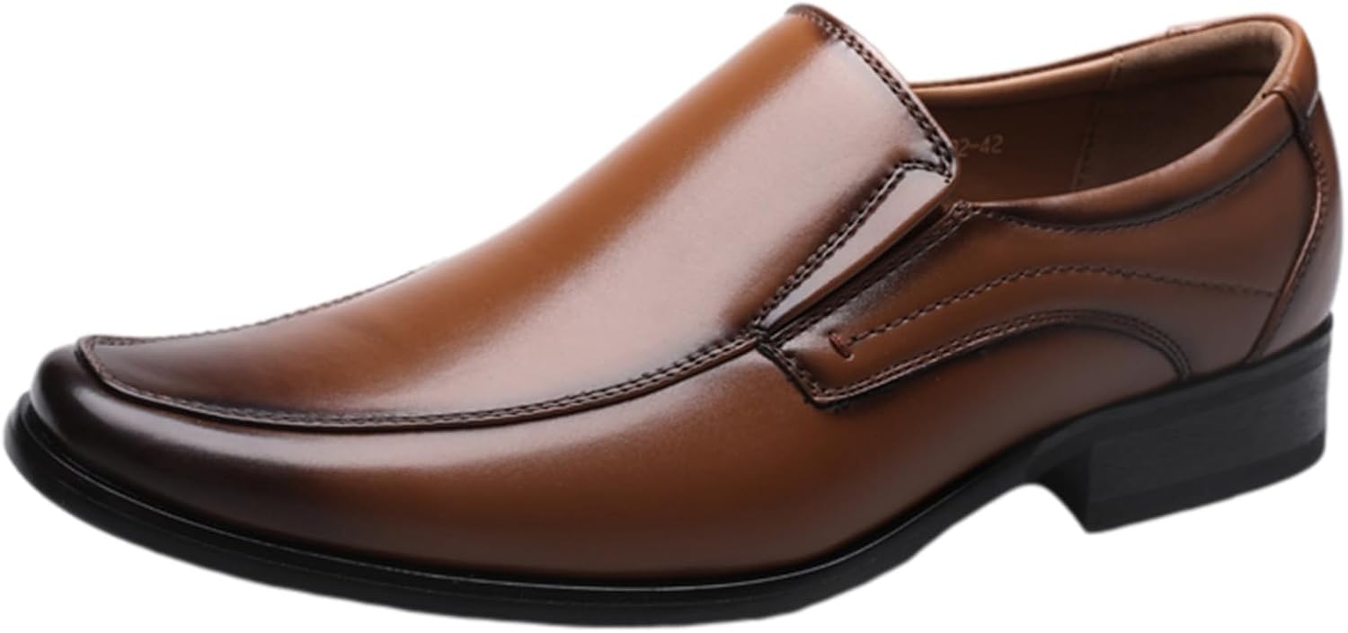 

Мужские лоферы Jamron из искусственной кожи с квадратным носком, на подкладке с запрессовкой, формальные туфли, Coffee