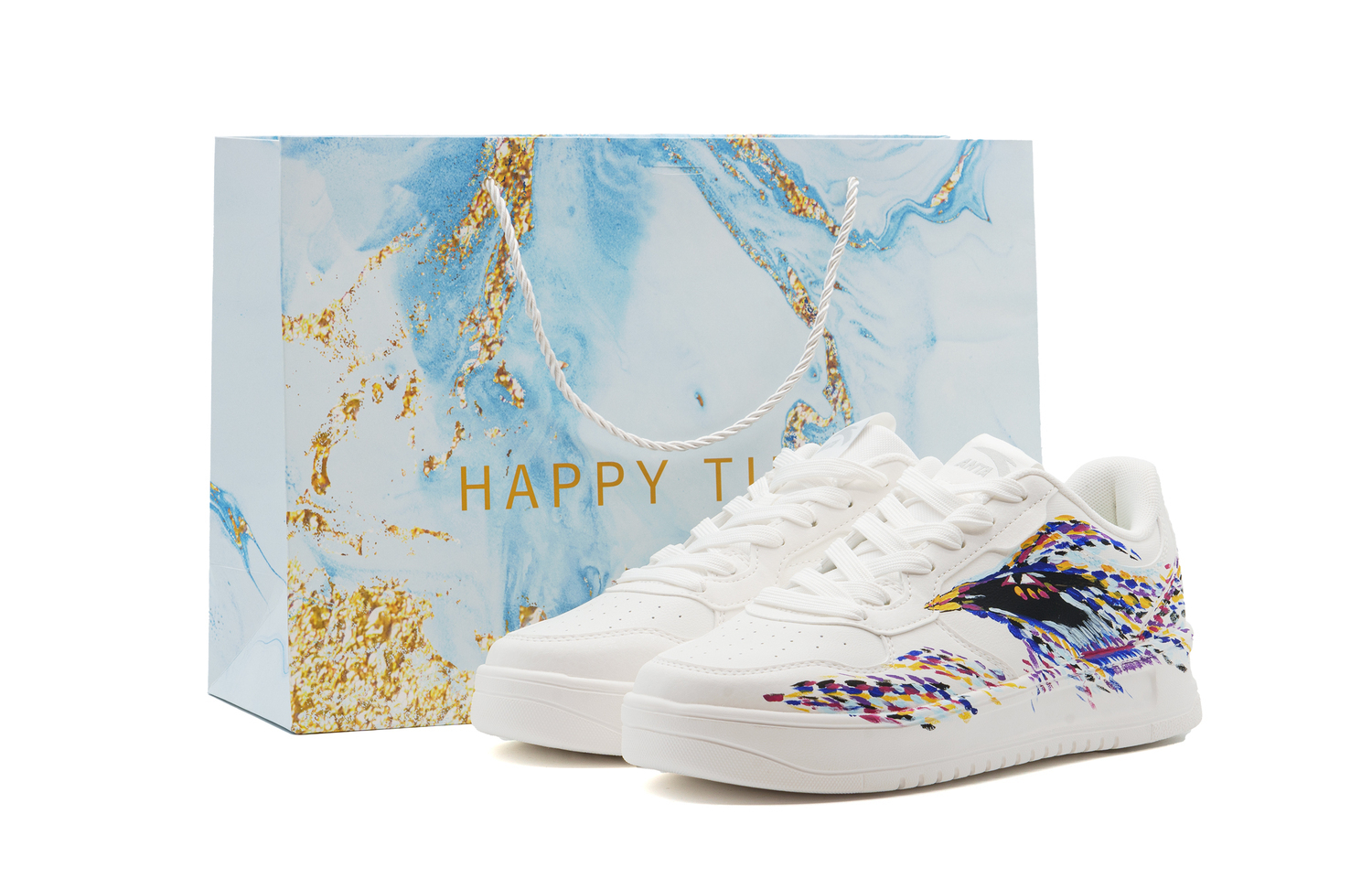 

ANTA Легкие кроссовки для скейтбординга Unisex из синтетической кожи и текстиля с амортизирующей подкладкой, противоскользящей подошвой и низким верхом, розовые, в шоппере