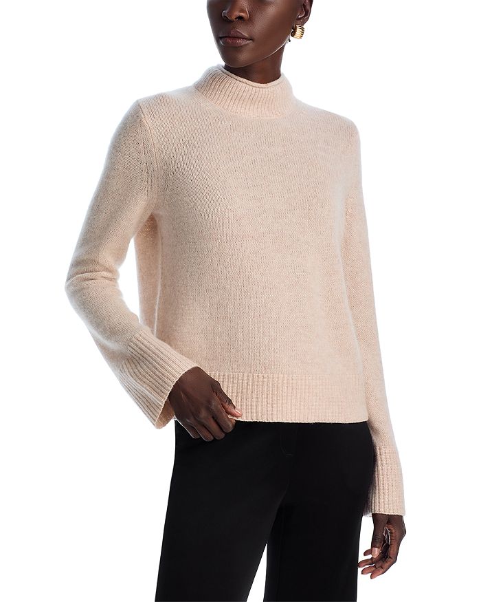 

Топ с водолазкой C by Bloomingdale's Cashmere, коричневый/бежевый