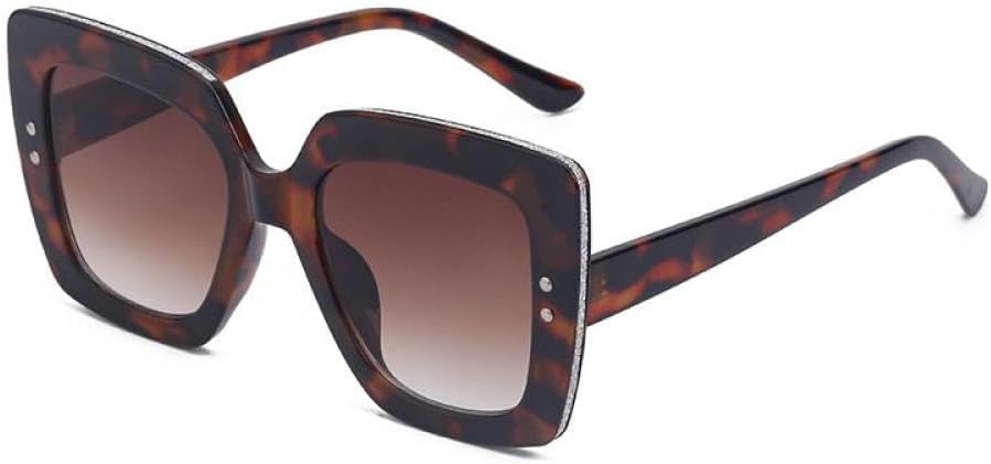 

2026 - Модные квадратные солнцезащитные очки для женщин, стильные солнцезащитные очки «кошачий глаз», винтажные роскошные очки в крупной оправе с леопардовым принтом MTZJH, One Color