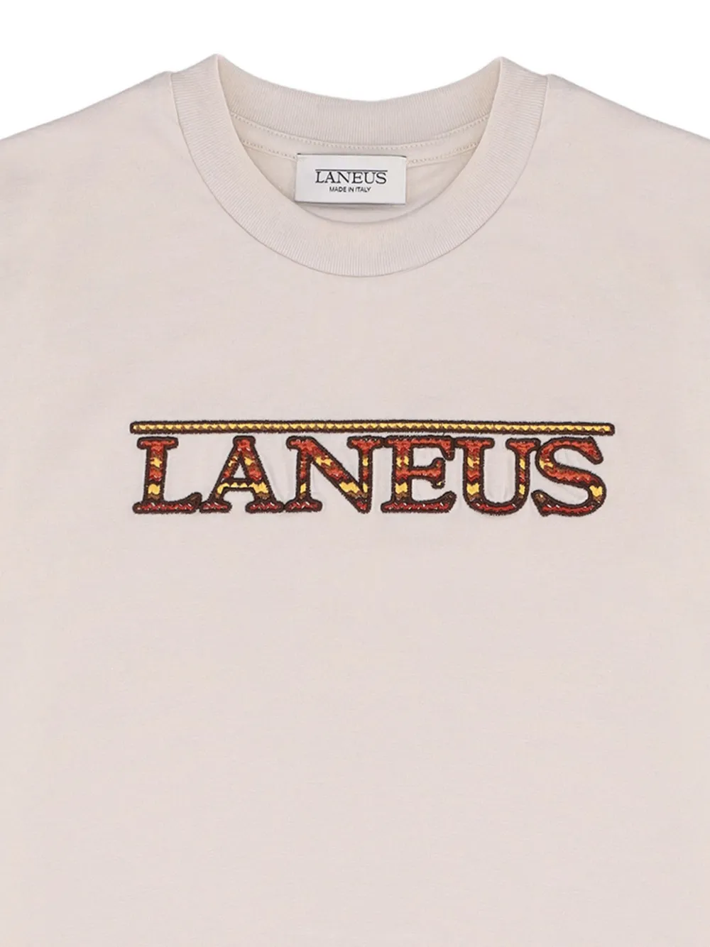Футболка из джерси с вышитым логотипом Laneus, нейтральный — фото 3