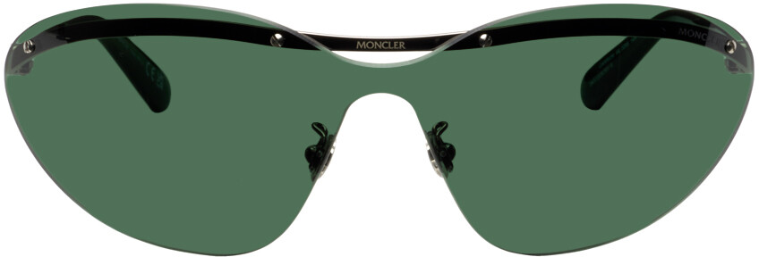 

Серебряные солнцезащитные очки Carrion Moncler, цвет Silver/Green