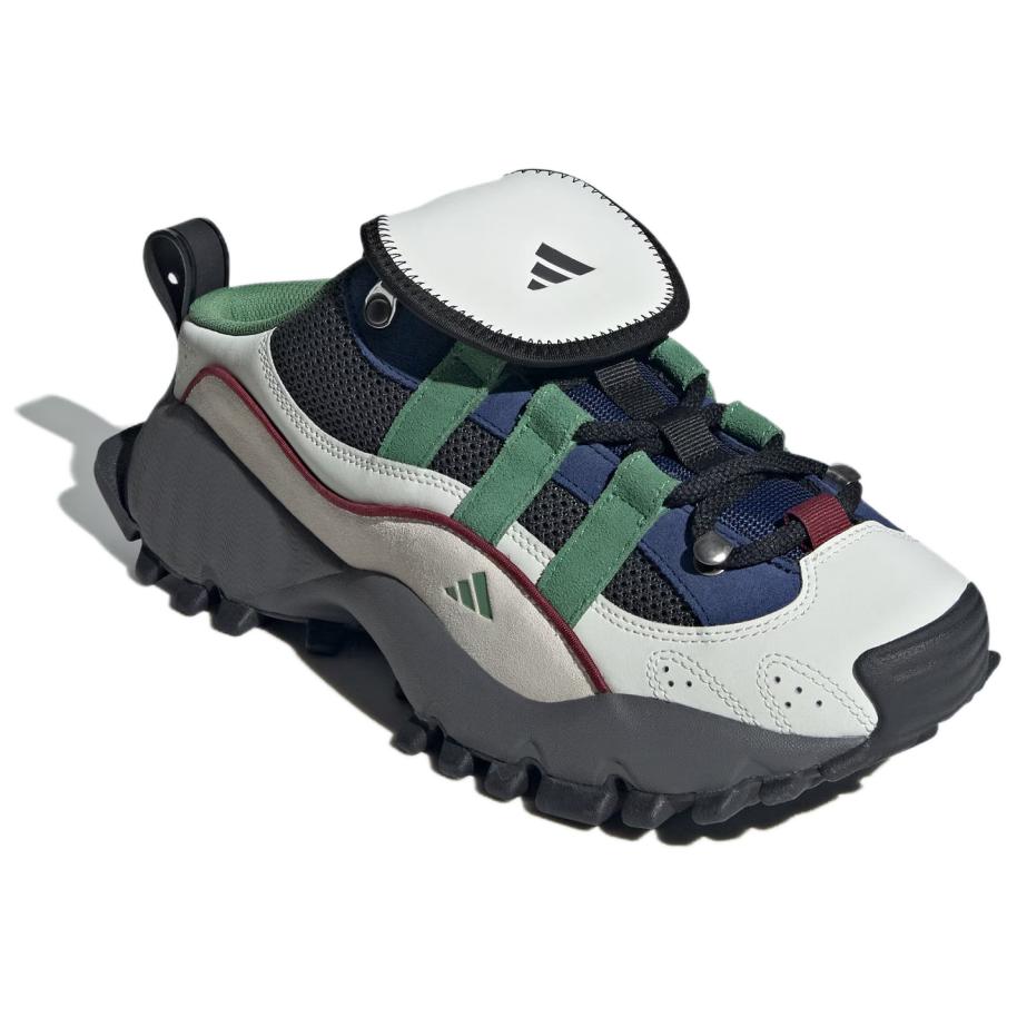 Adidas Seeulater Mule устойчивые к истиранию и скольжению тапочки с закрытым носком унисекс White Green Silver — фото 4