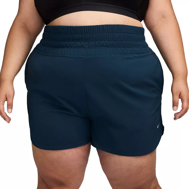 

Женские шорты Nike Dri-FIT One Plus со сверхвысокой талией (3 дюйма) и короткой подкладкой (размер большого размера), цвет Armory Navy