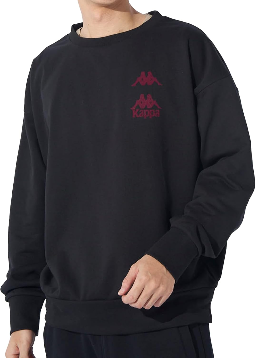 

Мужская толстовка с круглым вырезом и логотипом спереди 244309 Kappa, черный