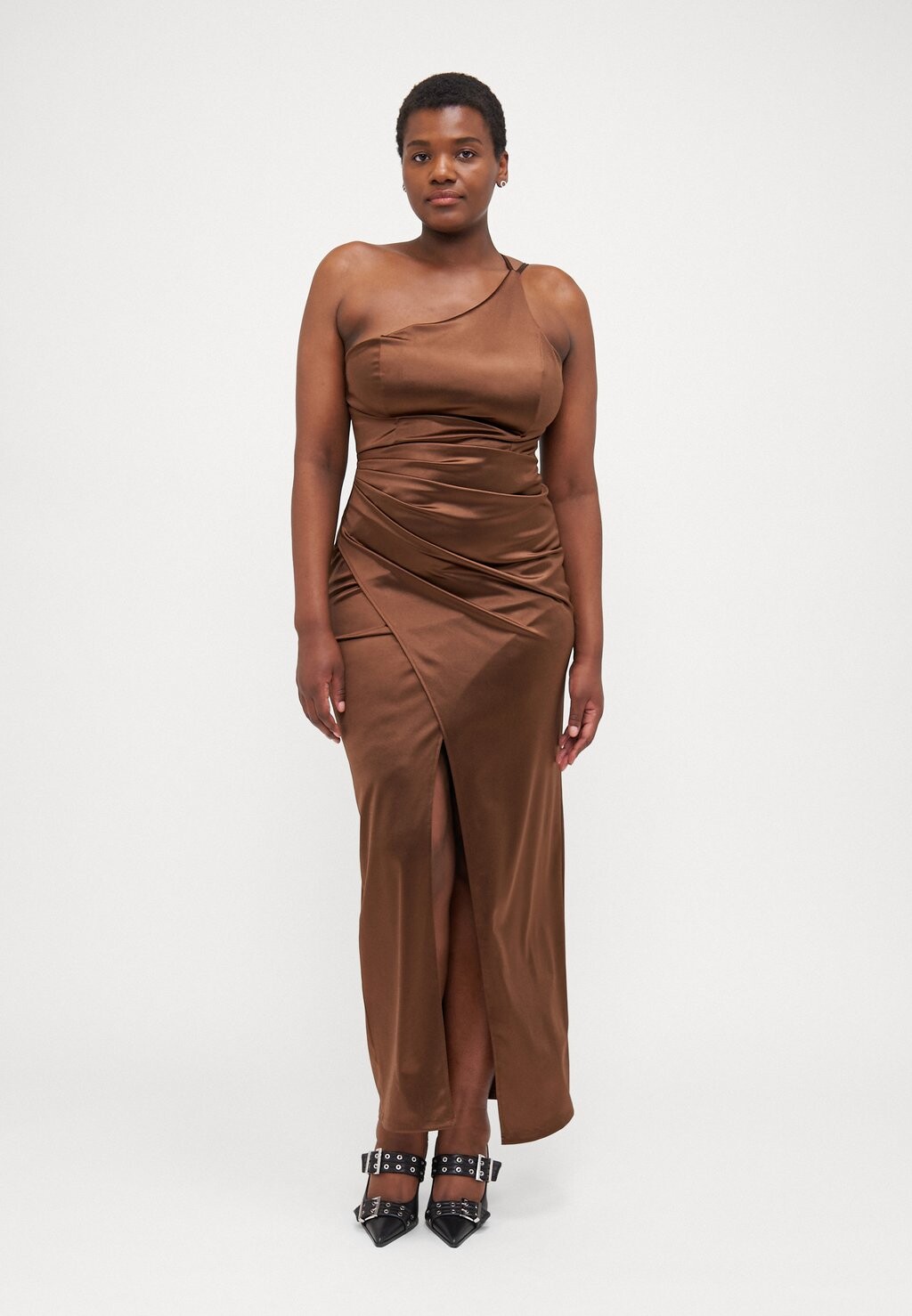 

Одежда для особых случаев AUTUMN WEDDING LOIS ONE SHOULDER MAXI WAL G CURVE, коричневый