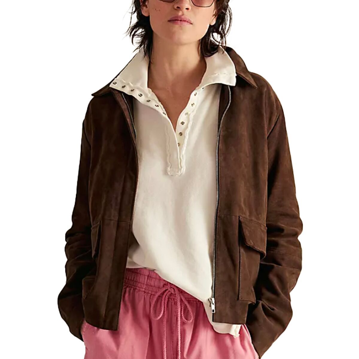 

Камуфляжная хенли футболка Camden Free People, белый