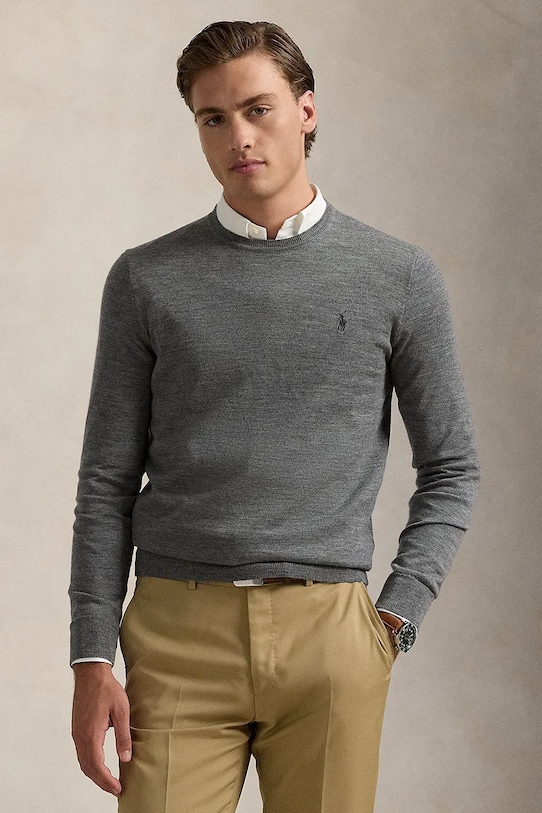 

Шерстяной свитер Polo Ralph Lauren, серый