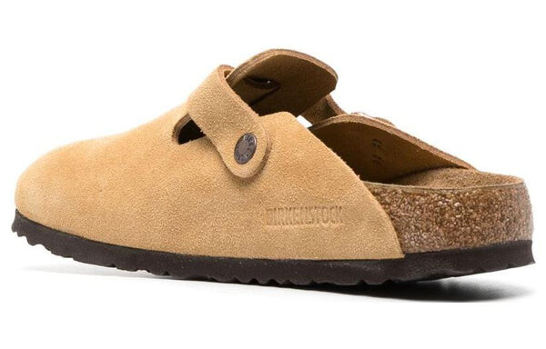 Тапочки boston suede leather narrow fit 'latte cream' Birkenstock, бежевый — фото 4