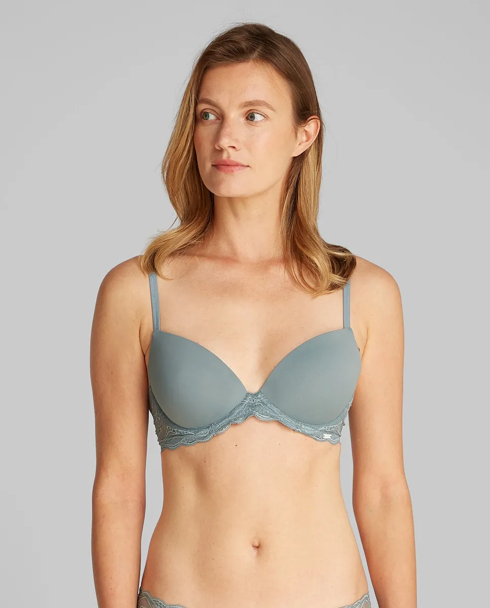 

Соблазнительный кружевной бюстгальтер с мягкими чашками SENSUAL STRETCH LACE Calvin Klein, светло-голубой