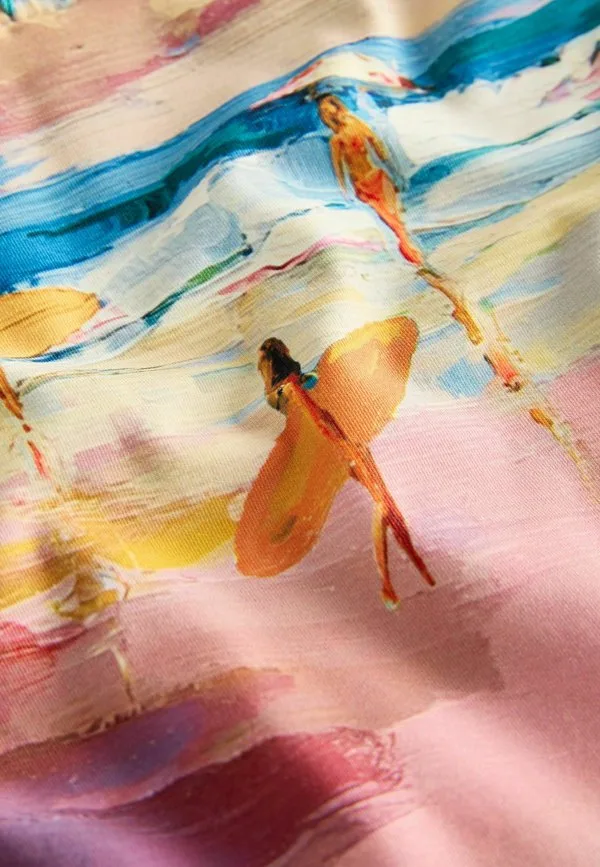 Плавки от бикини с завязками по бокам и принтом Next, Surfer Scenic Print — фото 4