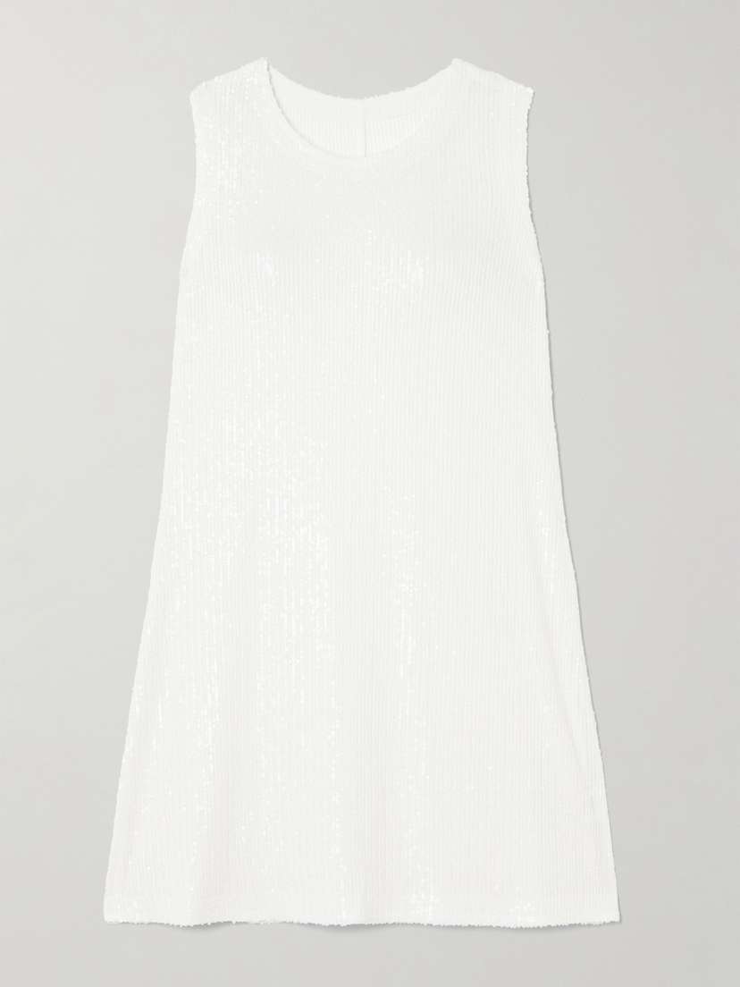 

Мини-Платье из джерси с пайетками Norma Kamali, белый