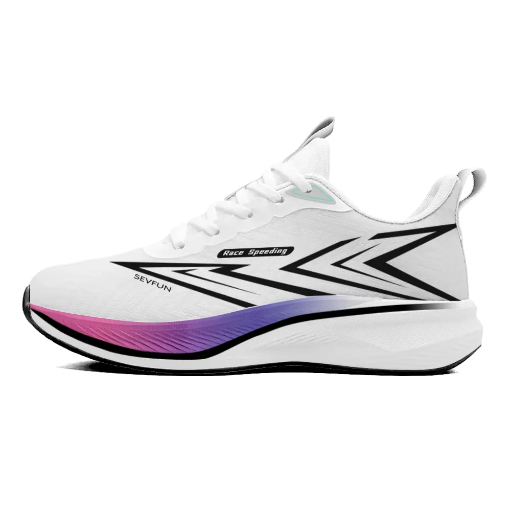 

7 SEVFUN Низкие кроссовки унисекс белые черные фиолетовые, цвет White Black Purple