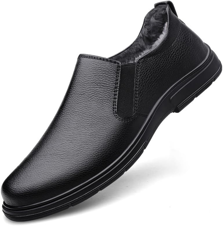 

Мужские лоферы MWX, деловые туфли без шнурков, мягкие формальные лоферы, легкие мужские туфли и прогулок, Black-fur