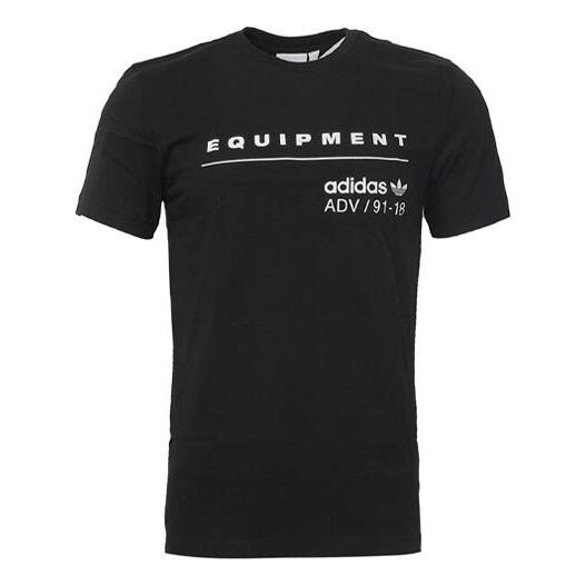 

Футболка originals pdx classic tee athleisure casual sports alphabet printing round neck short sleeve black Adidas, черный