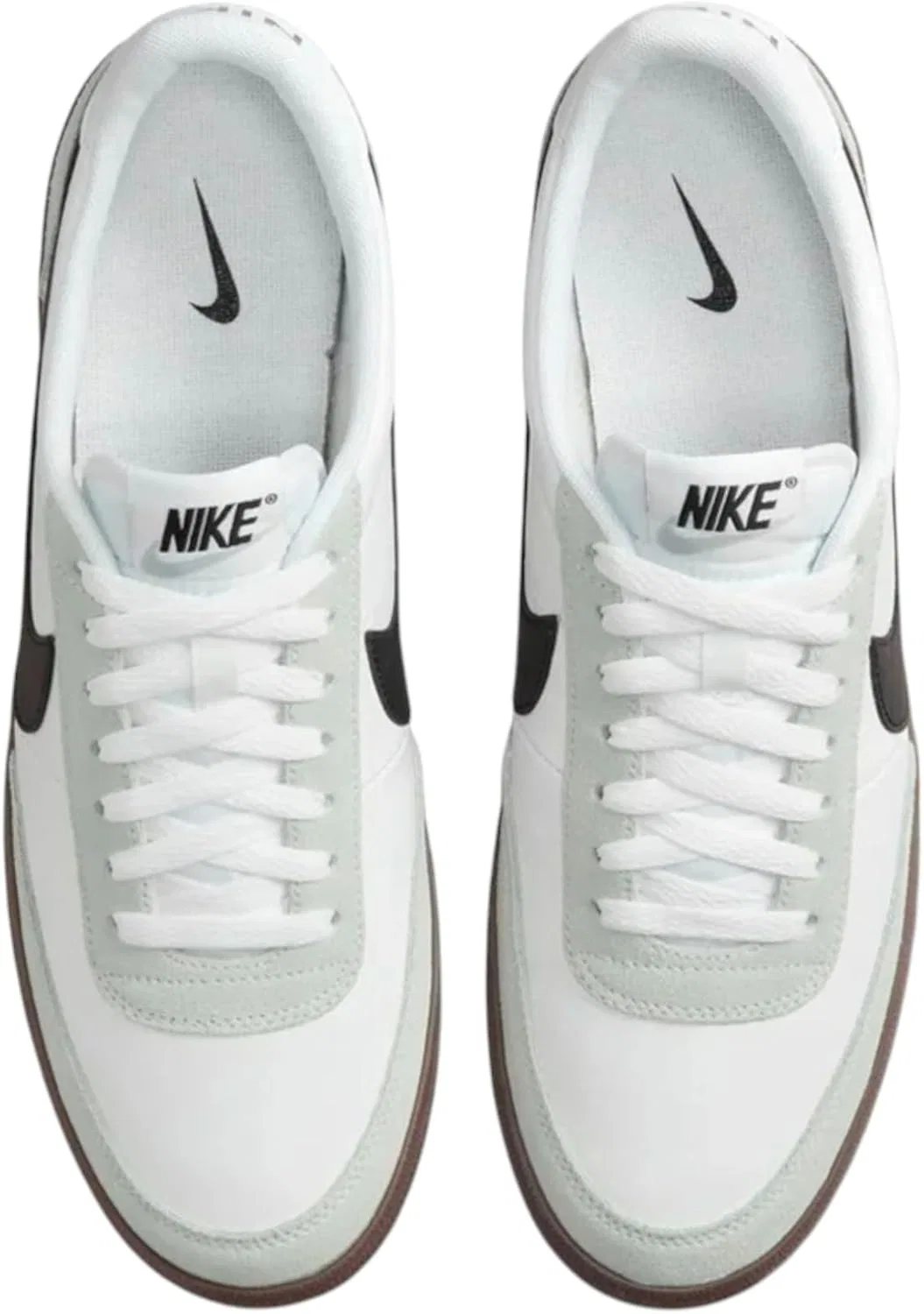 Мужские кожаные кроссовки Nike Killshot 2, White, Black, Light Silver, Rubber, Dark Brown — фото 4