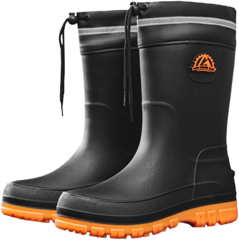 

Мужские большие модные водонепроницаемые ботинки - с противоскользящей подошвой, длиной до середины голени, подходят для активного отдыха и рыбалки Clolinde, желтый