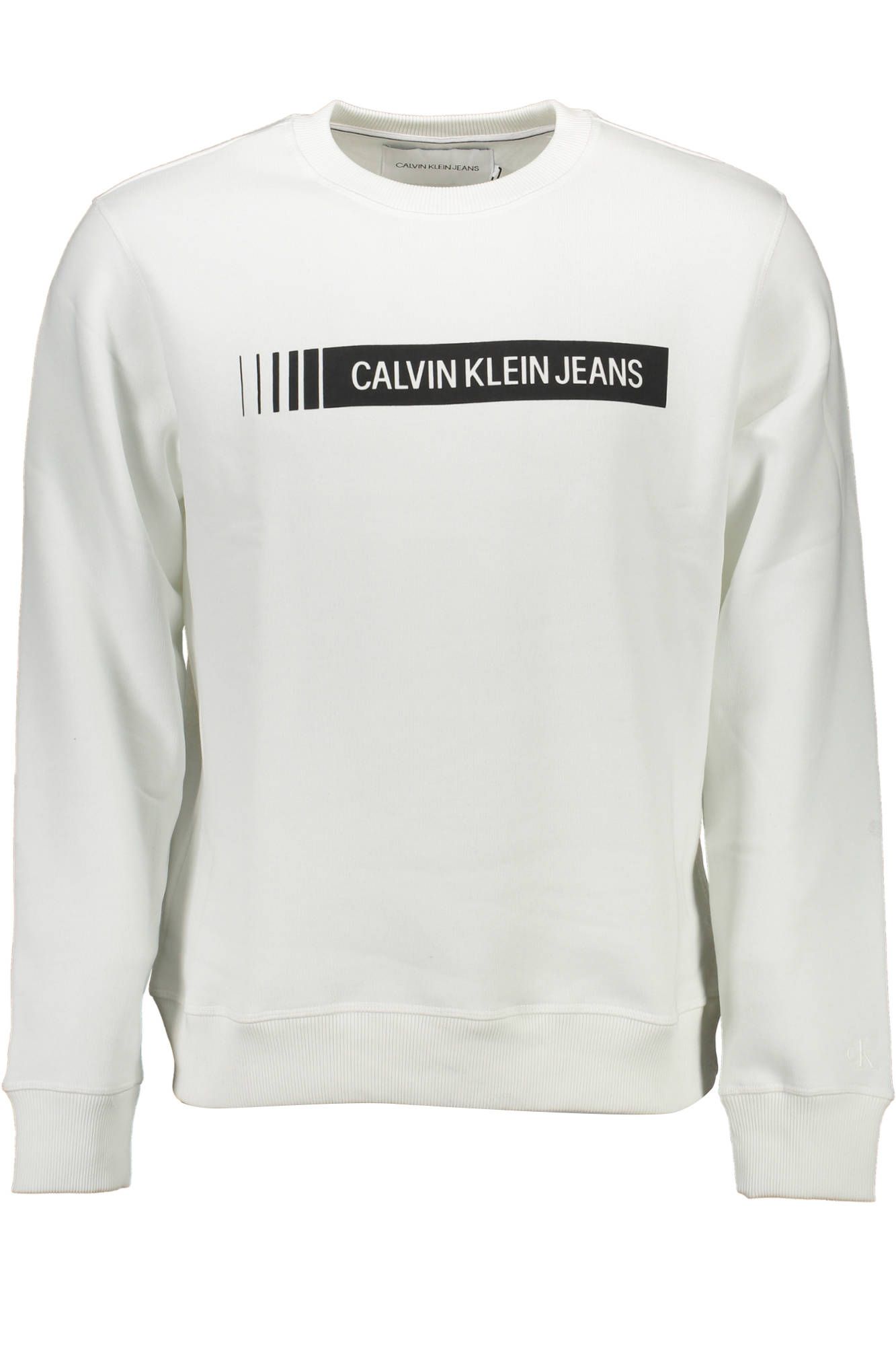 

Белый хлопковый мужской свитер Calvin Klein