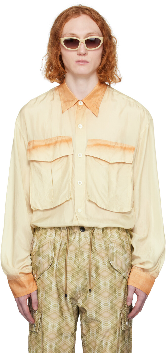 

Оранжевая рубашка-оверсайз Dries Van Noten