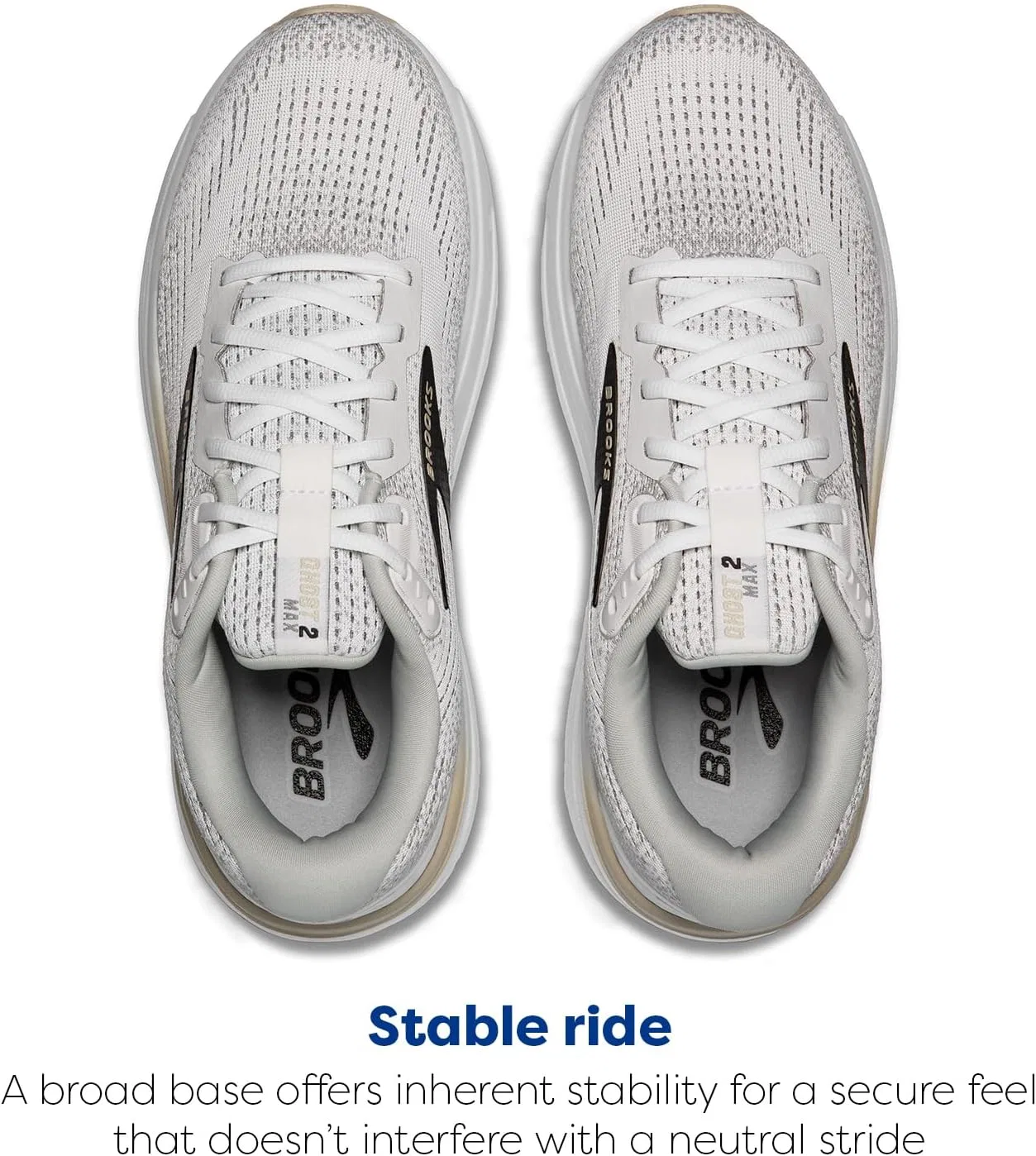 Мужские кроссовки Brooks Ghost Max 2, White Pelican Oyster — фото 4