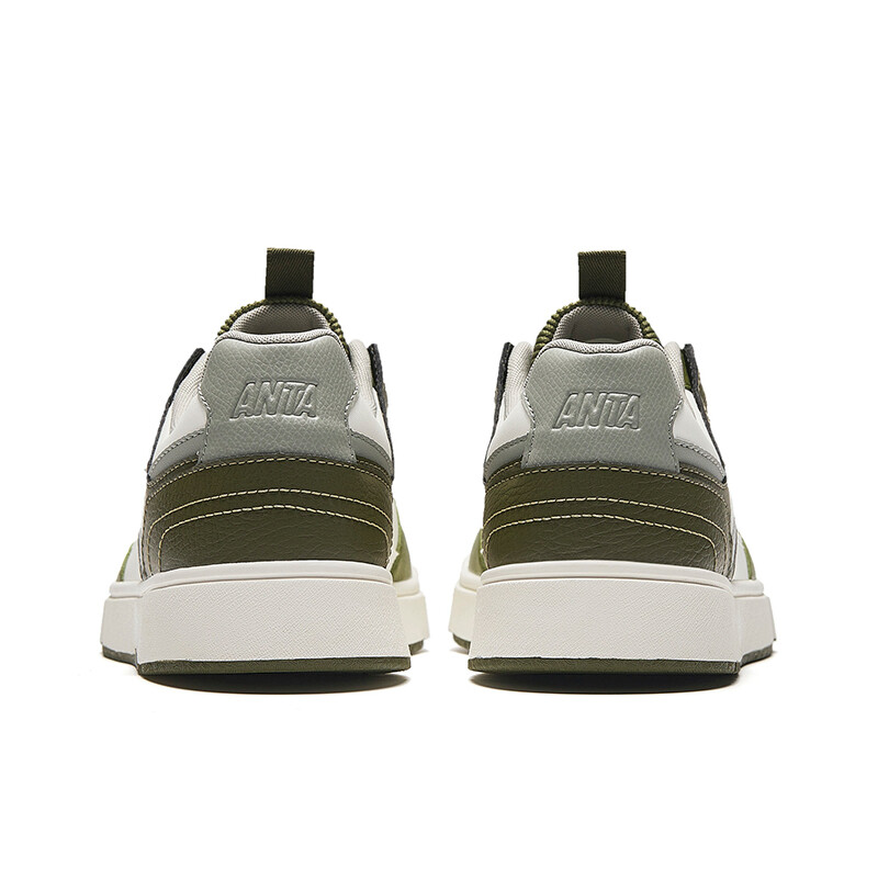 Кроссовки ANTA Street Naughty Skateboarding Shoes Men Low-top Ivory White / Spiral Green / Charcoal Green, слоновая кость/зеленый — фото 4