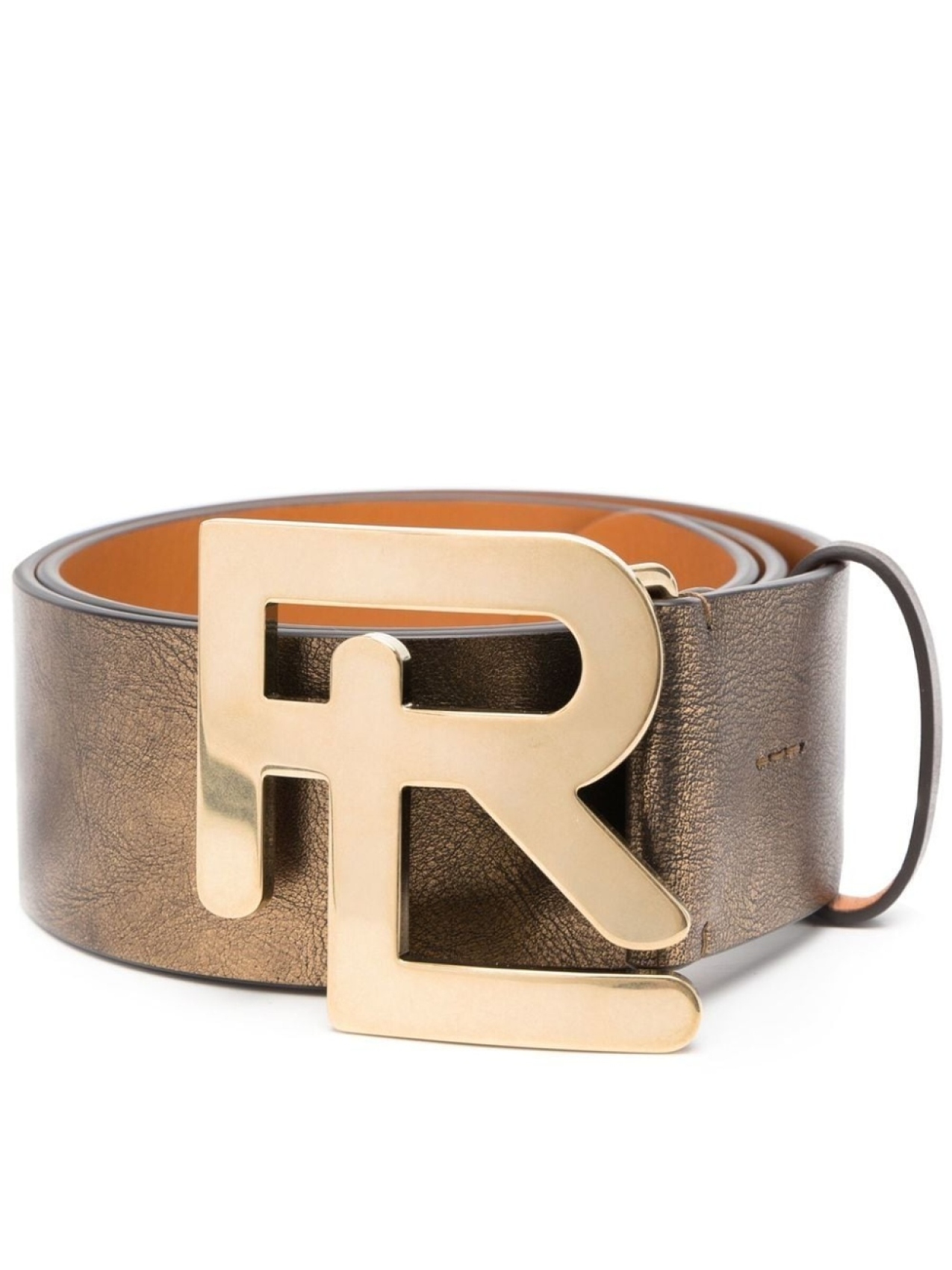 

Ralph Lauren Collection logo-buckle leather belt, золотистый