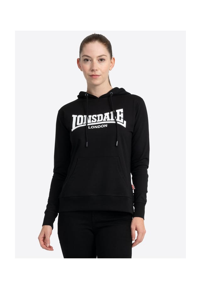 

Женская толстовка с капюшоном flookburgh Lonsdale, черный