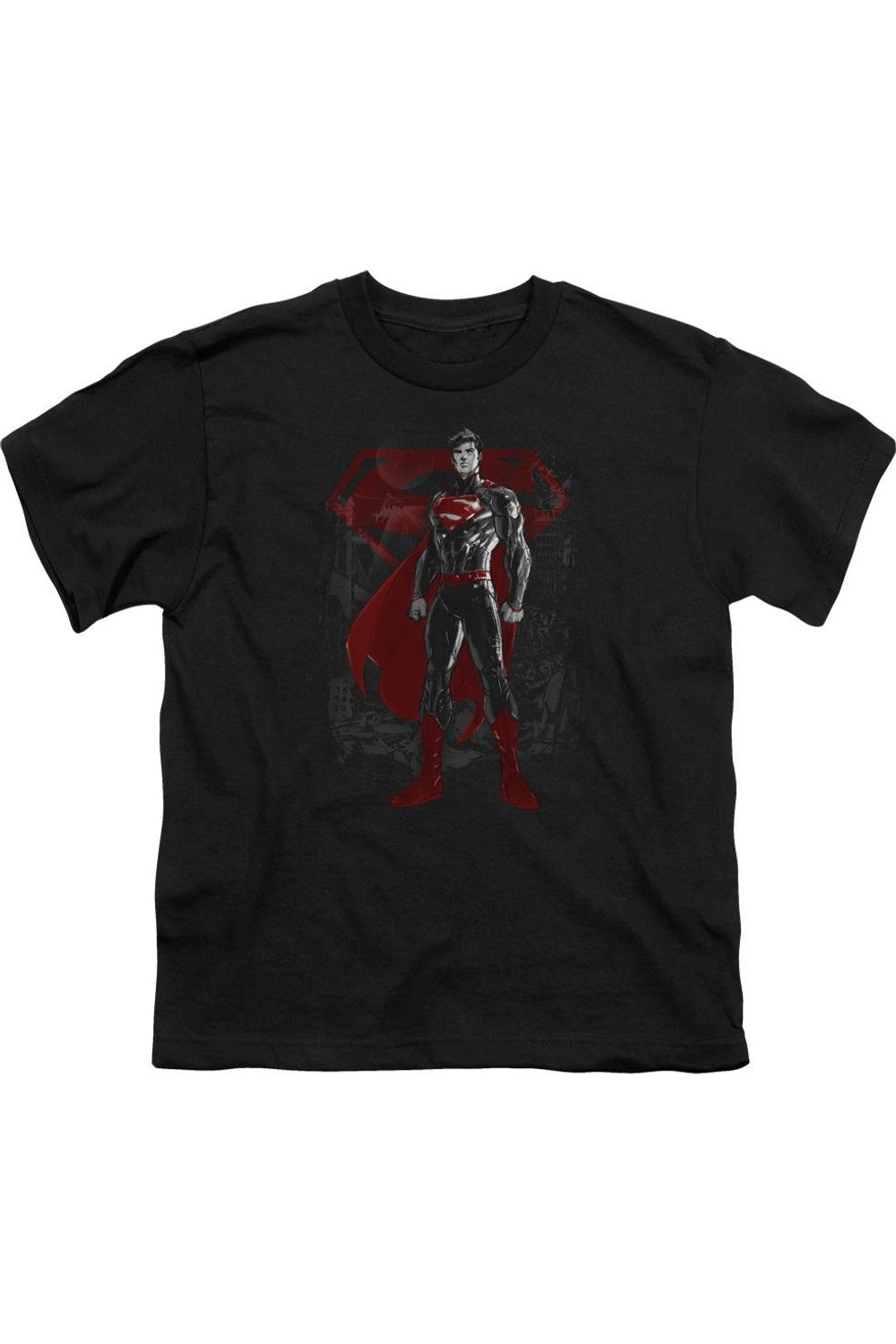 

Футболка с коротким рукавом для детей Superman Aftermath Gildan, черный