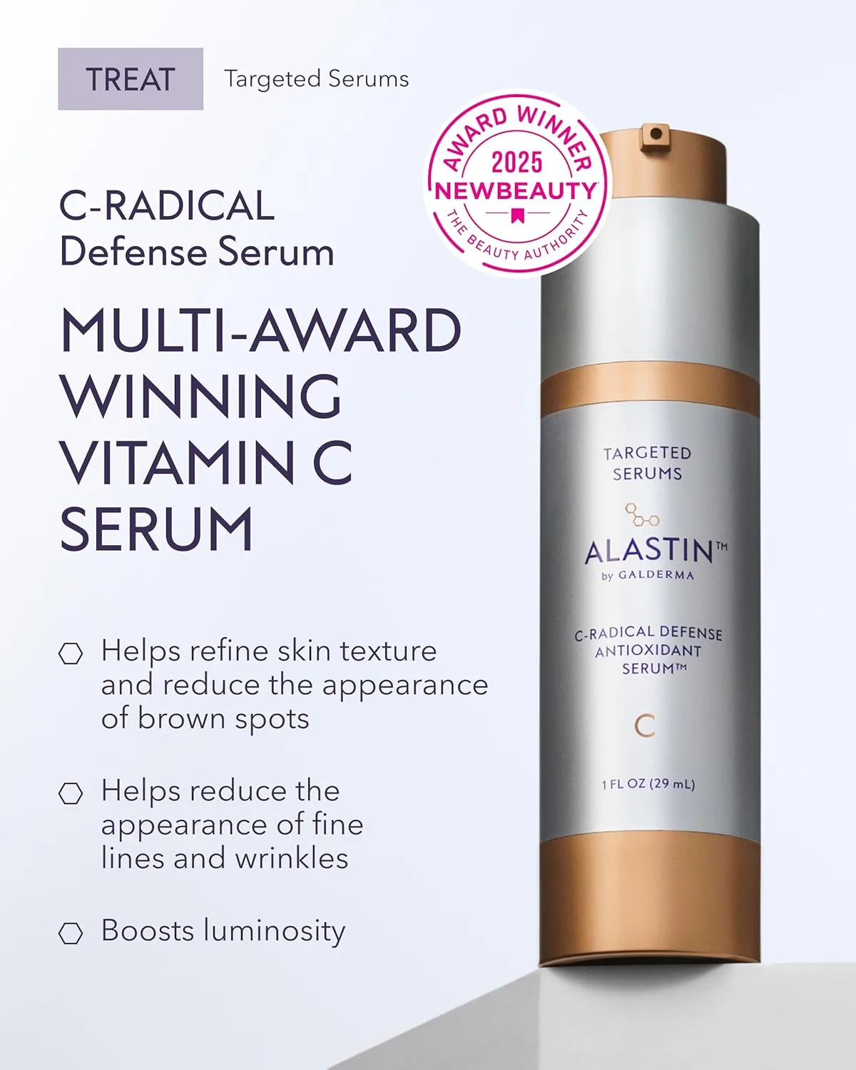 Сыворотка для лица ALASTIN Skincare C-RADICAL Defense (30 г) | Увлажняющая сыворотка с витамином С | Борется со свободными радикалами | Антивозрастная формула уменьшает мелкие морщины — фото 2