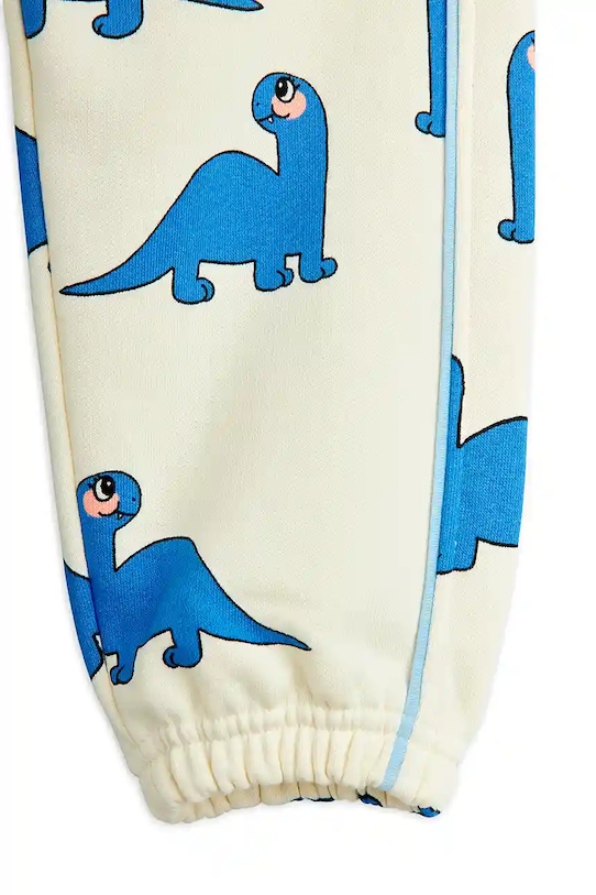 Детские хлопковые спортивные штаны Dino Mini Rodini, белый — фото 3