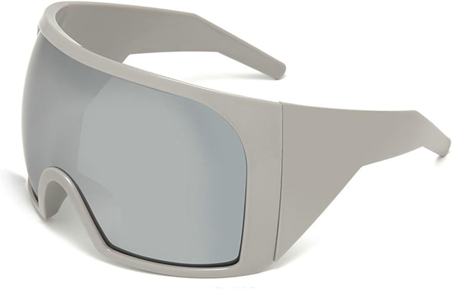 

Солнцезащитные очки Helena Fashion Shield One Piece для женщин и мужчин, большие очки для активного отдыха, солнцезащитные очки для мужчин в стиле панк, ветрозащитные очки, Silver