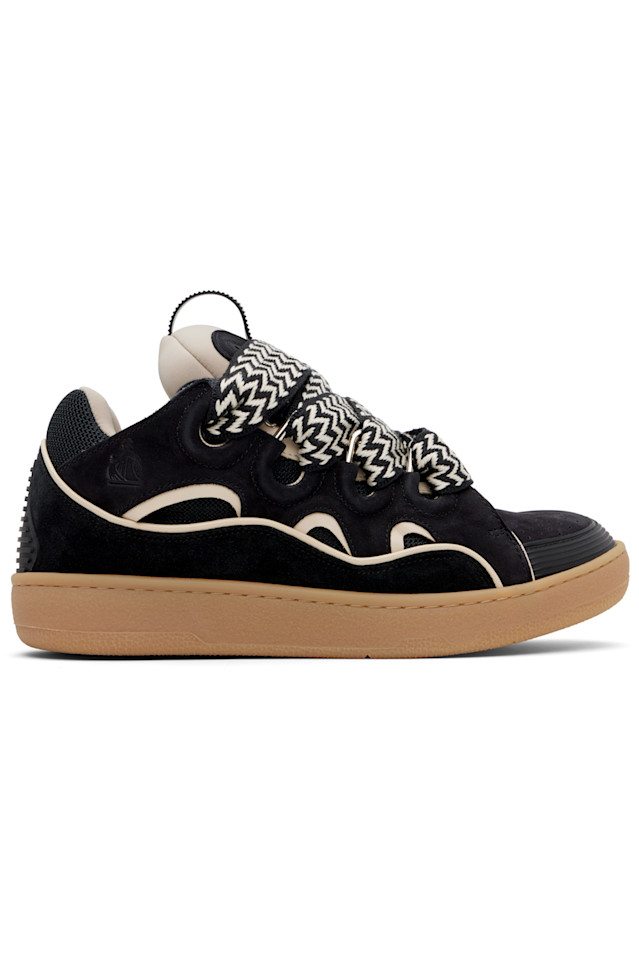 

эксклюзивные черные кожаные кроссовки Curb от Ssense Lanvin, мультиколор