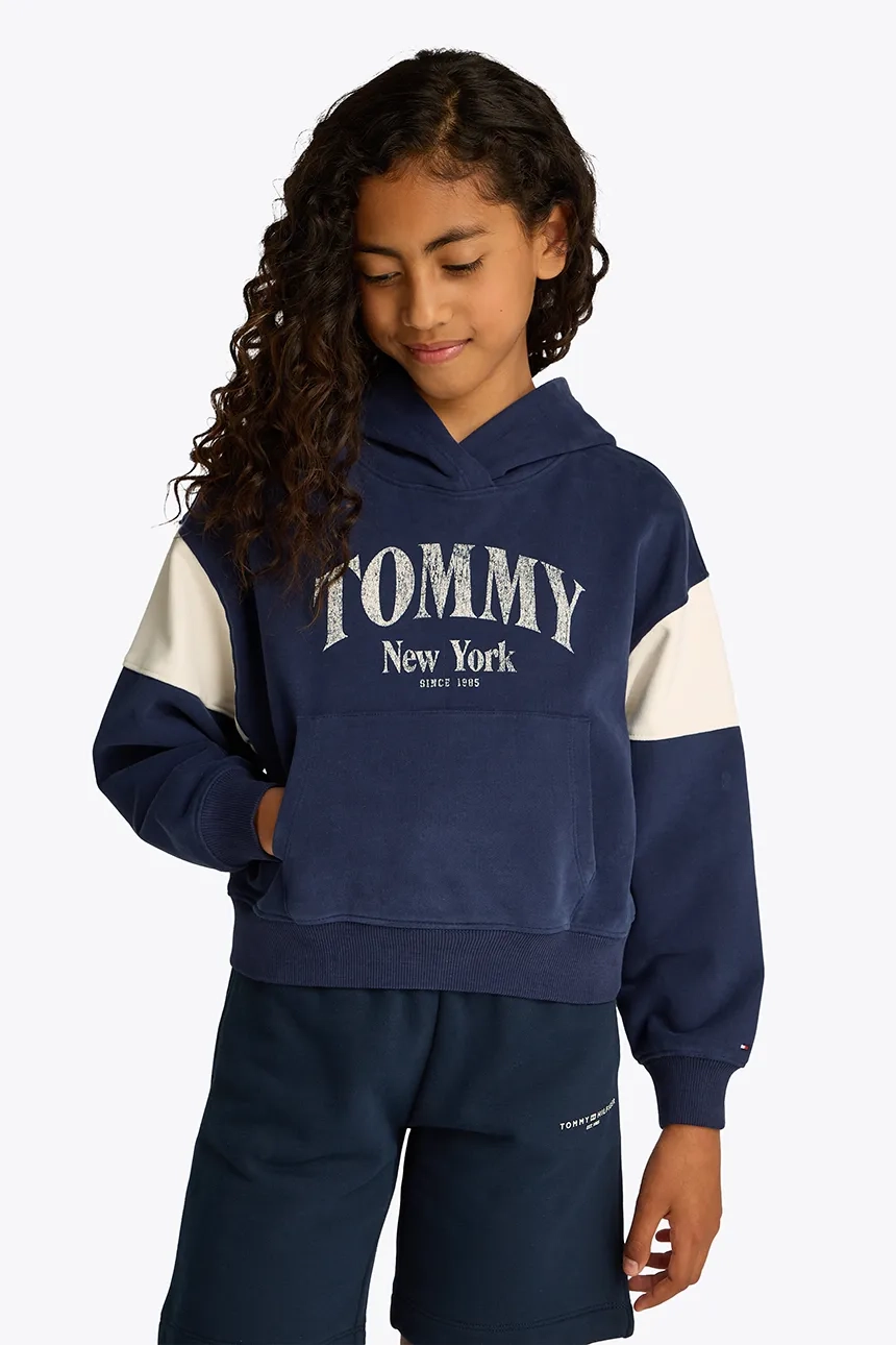 

Детская хлопковая толстовка Tommy Hilfiger, темно-синий