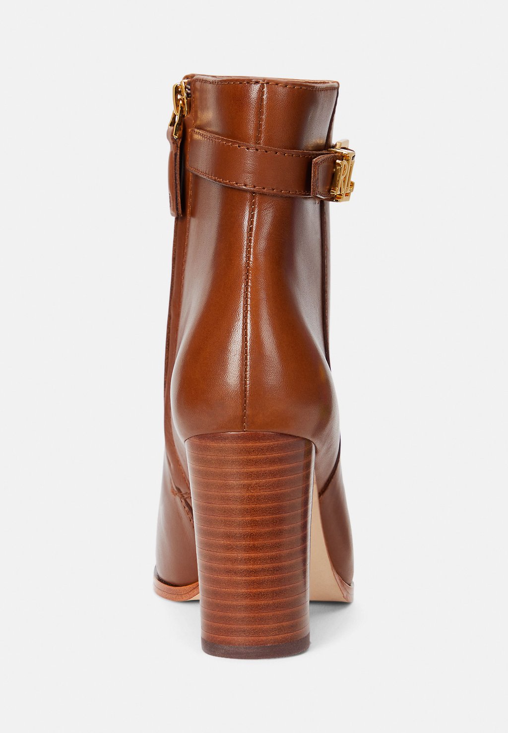 

Ботильоны на высоком каблуке BAILEY BURNISHED LEATHER BOOTIE Ralph Lauren, цвет Deep Saddle Tan