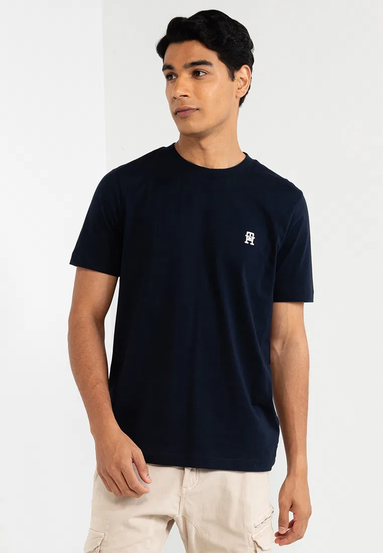 Футболка с монограммой, короткий рукав, белый Tommy Hilfiger