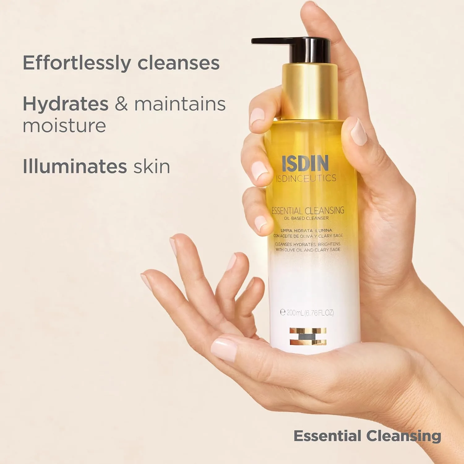 Гидрофильное масло Isdin — Ceutics Essential Cleansing Oil - Очищающее с очищающим эффектом для сияющей кожи, ,76 — фото 4