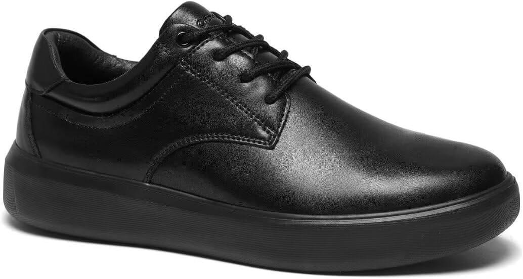 

Мужские ортопедические кожаные туфли OrthoComfoot: удобные кроссовки при фасциите стопы с поддержкой свода, ортопедическая повседневная и деловая обувь для облегчения боли в стопах и пятках, черный