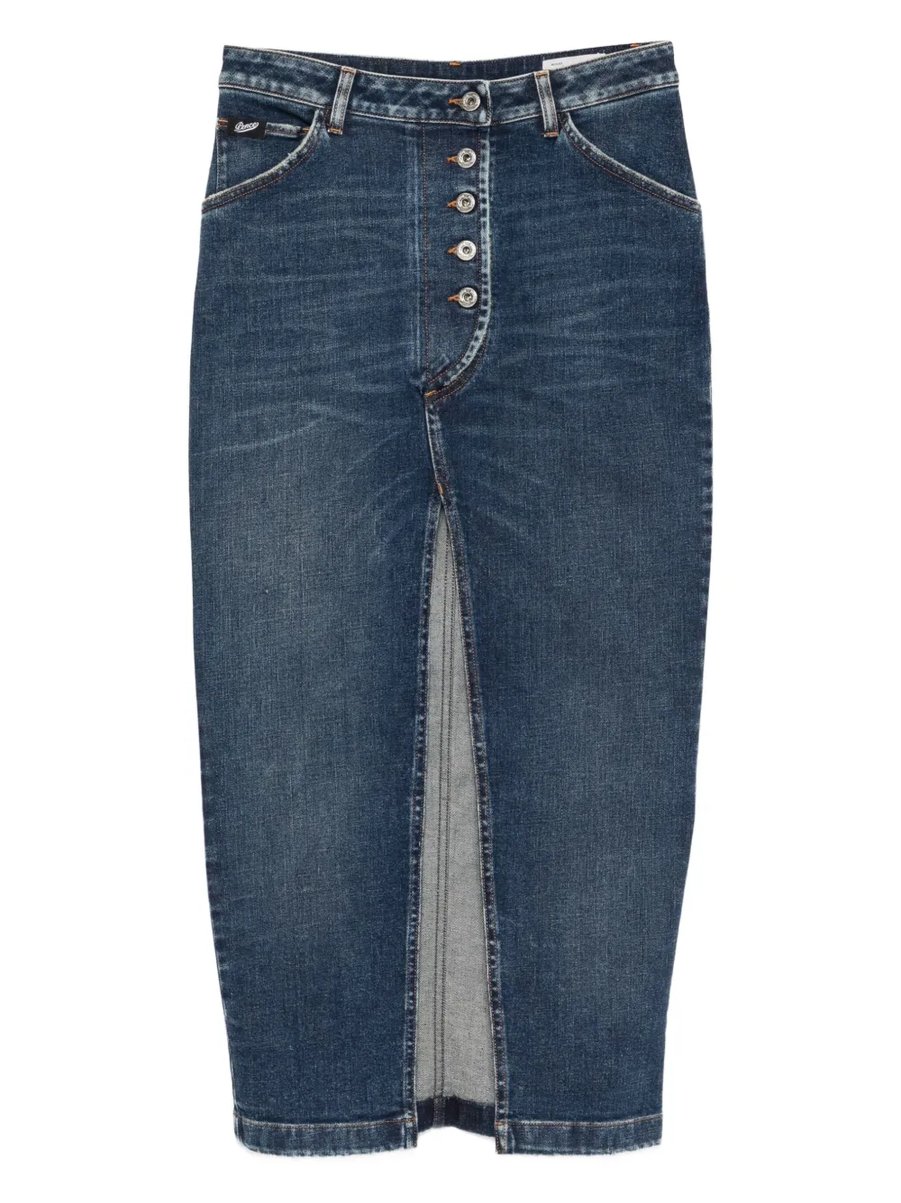 

Джинсовая юбка с жатым эффектом Pence, синий