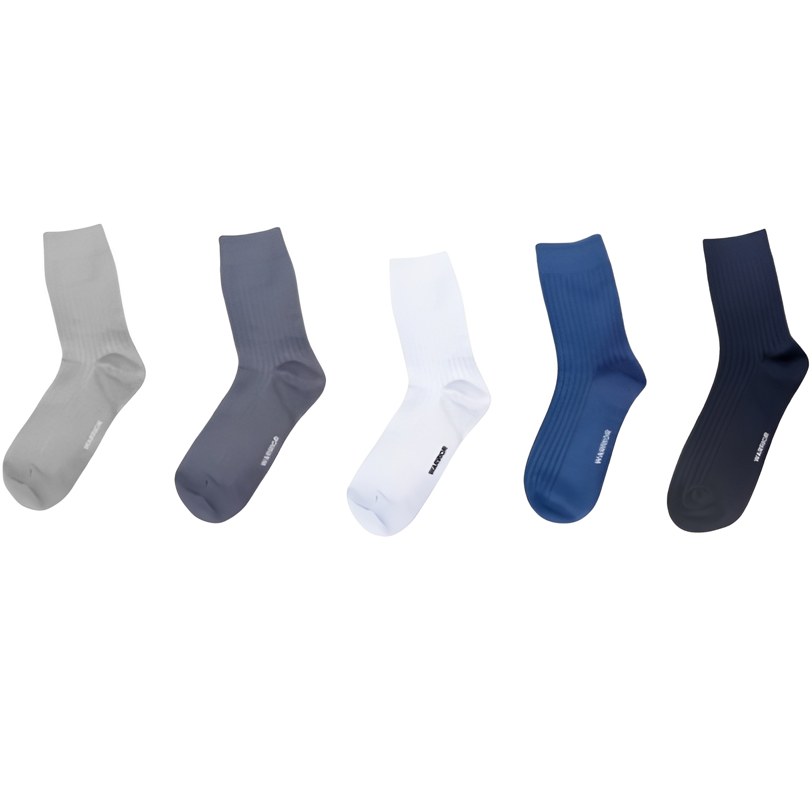 

Унисекс носки Mid Calf WARRIOR, 5 pack (белый+светло-серый+темно-серый+темно-синий+черный)