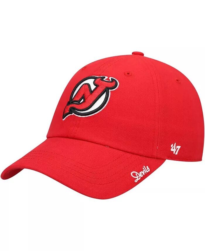 

Красная женская регулируемая кепка New Jersey Devils Team Miata Clean Up '47 Brand, красный