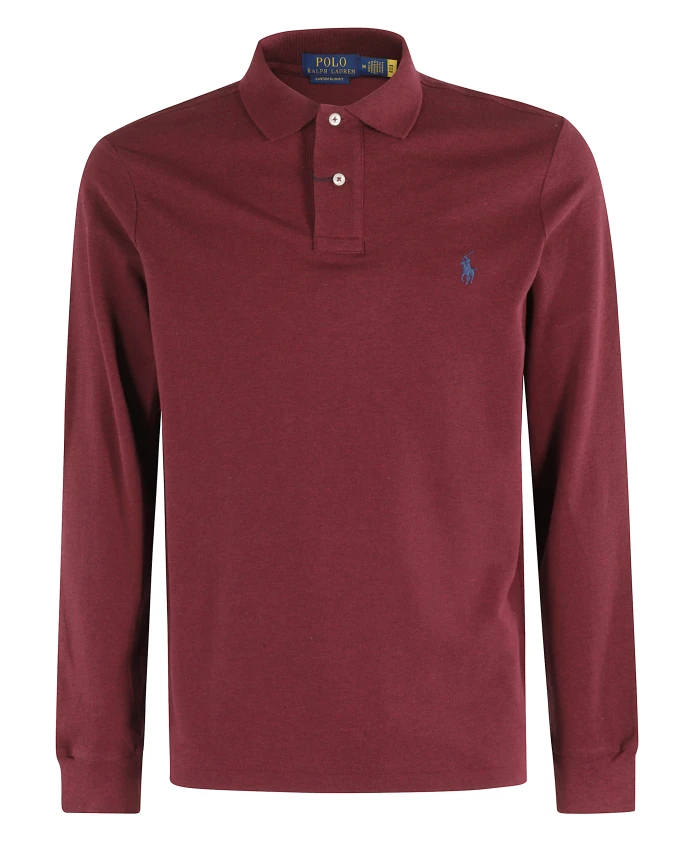 

Темно-Синяя вязаная рубашка-поло Polo Ralph Lauren, красный