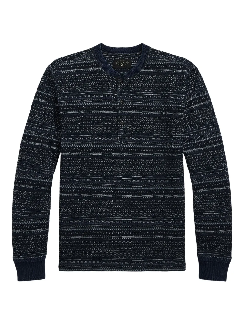 

Свитер вязки интарсия Ralph Lauren RRL, синий